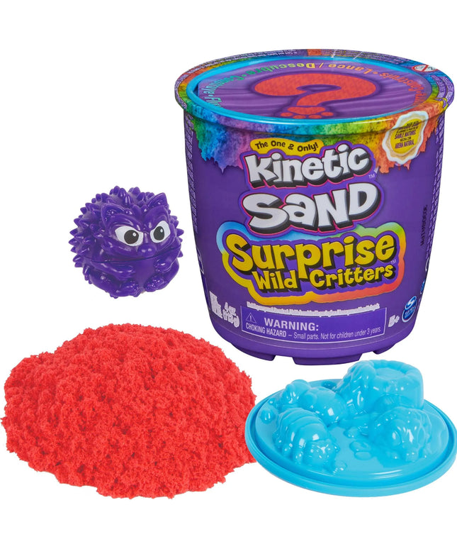 KINETIC SAND SURPRISE WILD CRITTERS kinetinio smėlio rinkinys su formеле ir figūrėle