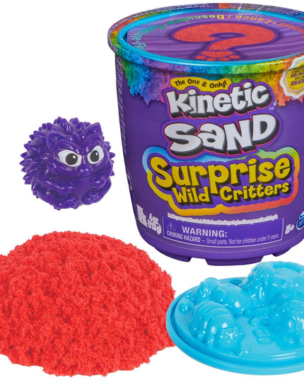 KINETIC SAND SURPRISE WILD CRITTERS kinetinio smėlio rinkinys su formеле ir figūrėle