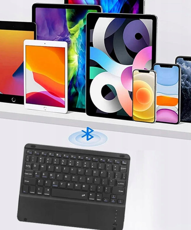 Belaidė Bluetooth klaviatūra su Touchpad, skirta SAMSUNG APPLE LENOVO XIAOMI