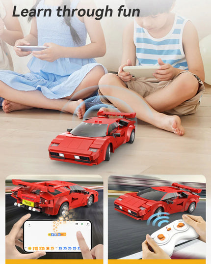 Konstrukciniai blokeliai CADA Sportinis automobilis RC valdomas 1:20 RED SHADOW 328 dal. DUAL MODE