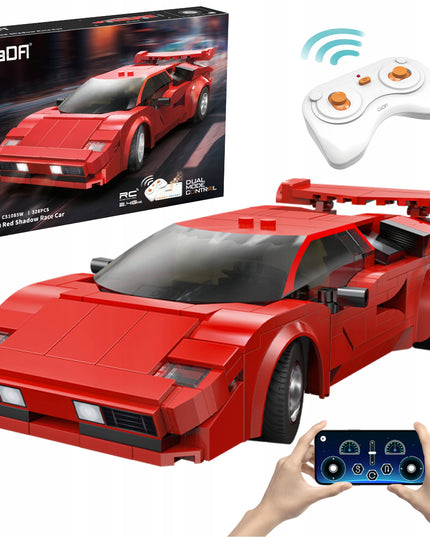 Konstrukciniai blokeliai CADA Sportinis automobilis RC valdomas 1:20 RED SHADOW 328 dal. DUAL MODE