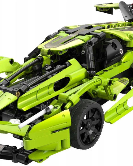 CADA statybiniai blokeliai, automobilis su nuotoliniu valdymu, BALDE, 432 elementai, RC dviejų režimų + LED