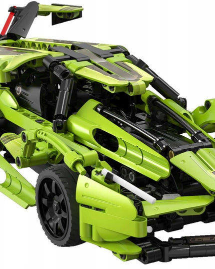CADA statybiniai blokeliai, automobilis su nuotoliniu valdymu, BALDE, 432 elementai, RC dviejų režimų + LED