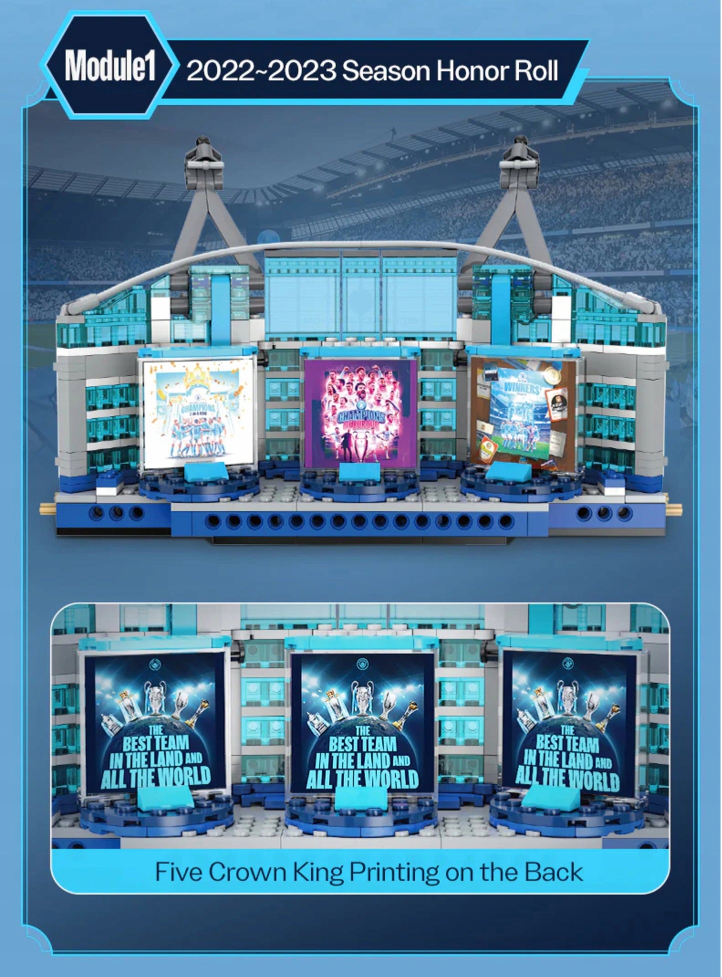 Konstruktorius CADA ETIHAD STADIUM MANCHESTER CITY 4473 EL. C66022W DIDELIS + LED