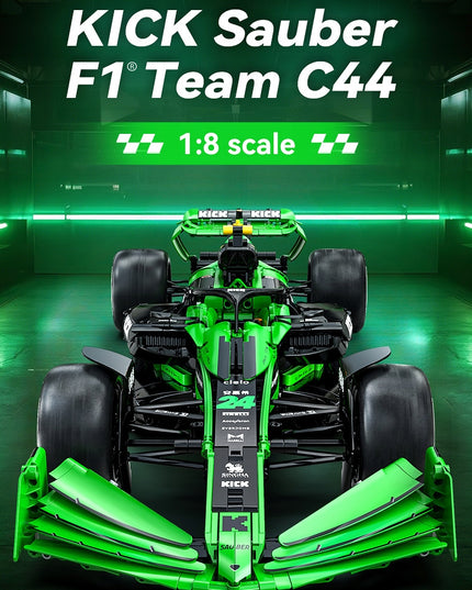 Konstruktorius CADA F1 Kick Sauber komanda "Formulė 1" lenktyninis automobilis 2553 detalės, mastelis 1:8