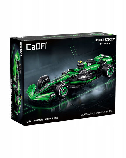 Konstruktorius CADA F1 Kick Sauber komanda "Formulė 1" lenktyninis automobilis 2553 detalės, mastelis 1:8