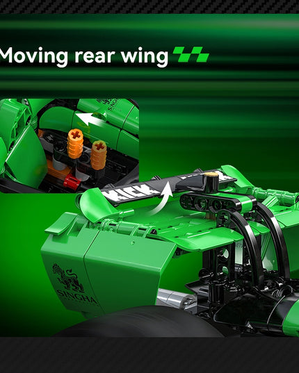 Konstruktorius CADA F1 Kick Sauber komanda "Formulė 1" lenktyninis automobilis 2553 detalės, mastelis 1:8