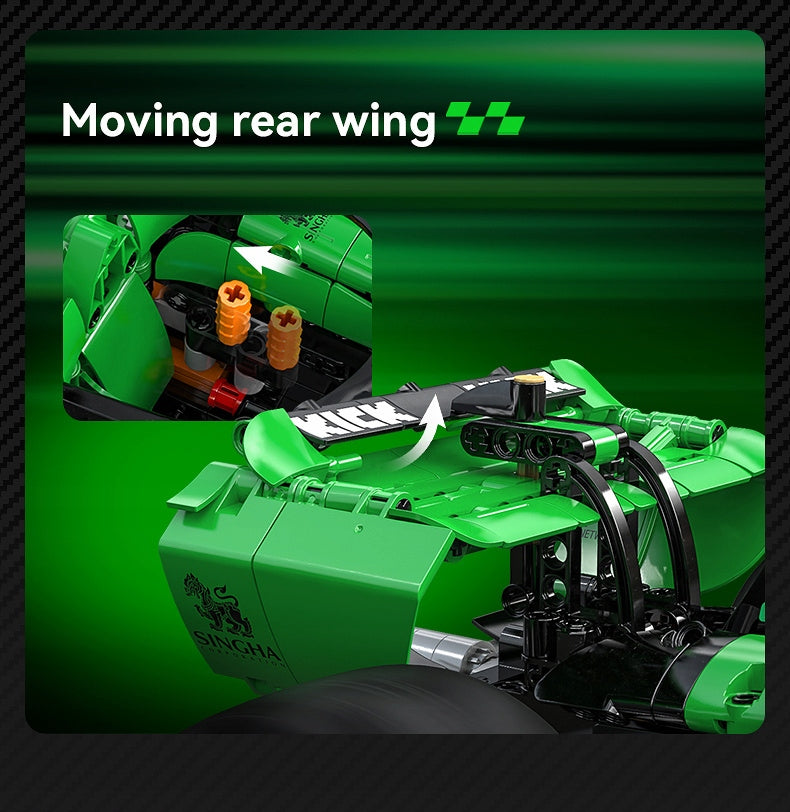 Konstruktorius CADA F1 Kick Sauber komanda "Formulė 1" lenktyninis automobilis 2553 detalės, mastelis 1:8