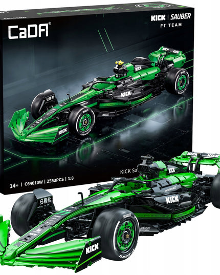 Konstruktorius CADA F1 Kick Sauber komanda "Formulė 1" lenktyninis automobilis 2553 detalės, mastelis 1:8