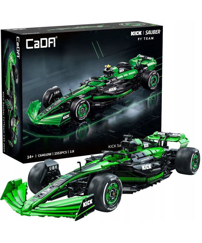 Konstruktorius CADA F1 Kick Sauber komanda "Formulė 1" lenktyninis automobilis 2553 detalės, mastelis 1:8