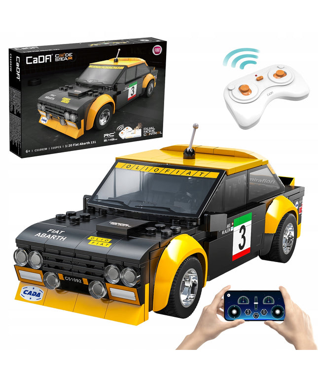 CADA FIAT ABARTH 131 nuotoliniu būdu valdomas automobilis DUAL MODE RC, 216 det.
