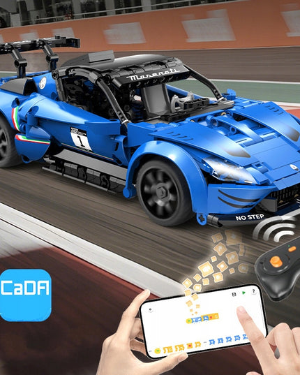 Konstrukcinis rinkinys CADA MASERATI GT2 nuotoliniu būdu valdomas lenktyninis automobilis RC, 549 elementai