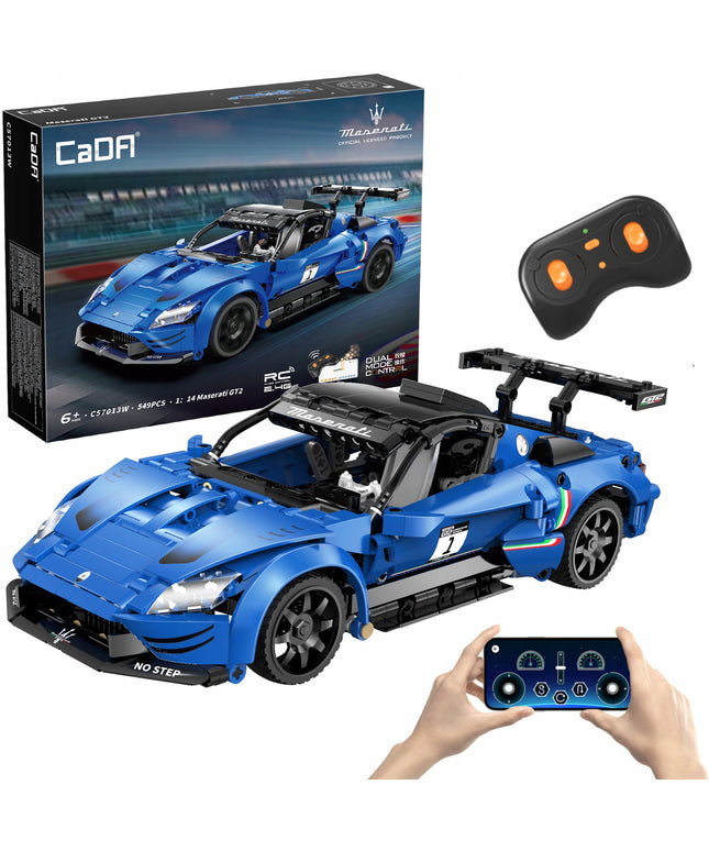 Konstrukcinis rinkinys CADA MASERATI GT2 nuotoliniu būdu valdomas lenktyninis automobilis RC, 549 elementai