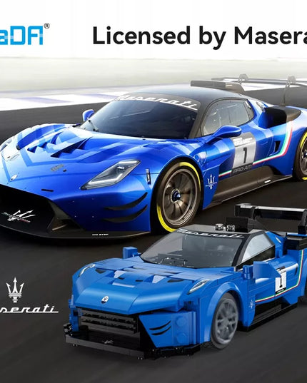Statybiniai blokeliai CADA MASERATI GT2, sportinis automobilis, 320 elementų, valdomas nuotoliniu būdu RC