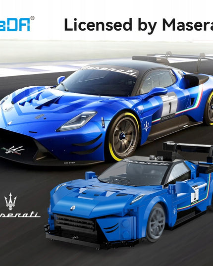 Statybiniai blokeliai CADA MASERATI GT2, sportinis automobilis, 320 elementų, valdomas nuotoliniu būdu RC