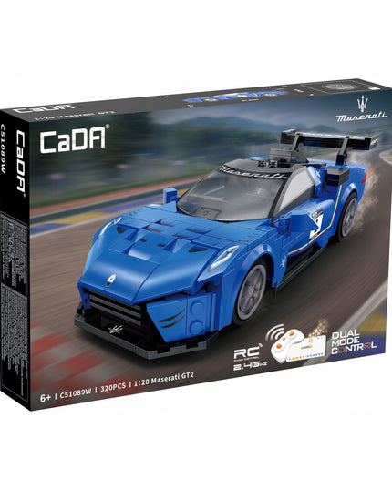 Statybiniai blokeliai CADA MASERATI GT2, sportinis automobilis, 320 elementų, valdomas nuotoliniu būdu RC