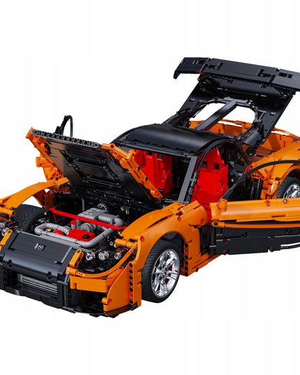 Statybiniai blokeliai CaDA MAZDA RX-7 VEILSIDE komplektas, nuotoliniu būdu valdomas 3305 dalys. RC + LED