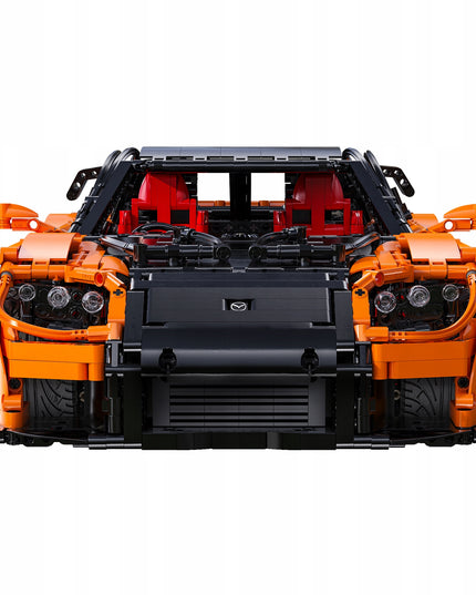 Statybiniai blokeliai CaDA MAZDA RX-7 VEILSIDE komplektas, nuotoliniu būdu valdomas 3305 dalys. RC + LED