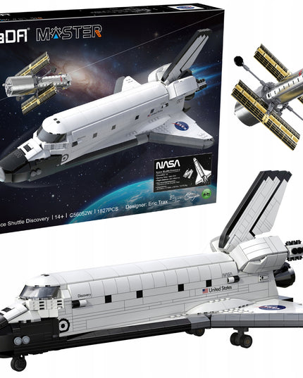 Statybiniai blokeliai CaDA NASA modelis KOSMINĖ ŠAUDYKLĖ DISCOVERY SPACE SHUTTLE 1827 elementai.