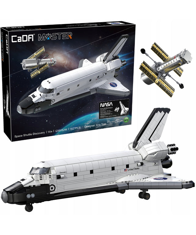 Statybiniai blokeliai CaDA NASA modelis KOSMINĖ ŠAUDYKLĖ DISCOVERY SPACE SHUTTLE 1827 elementai.