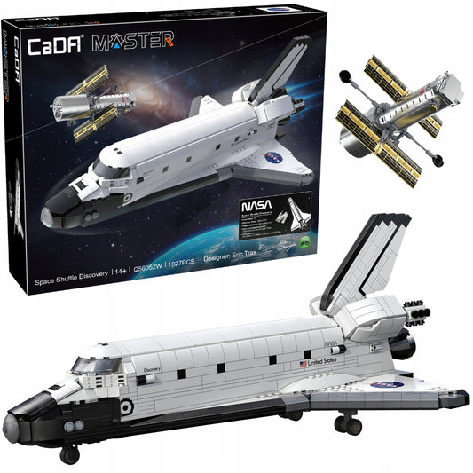 Statybiniai blokeliai CaDA NASA modelis KOSMINĖ ŠAUDYKLĖ DISCOVERY SPACE SHUTTLE 1827 elementai.