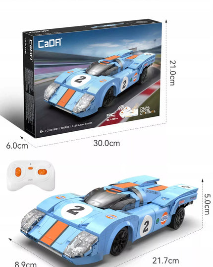 Konstruktorius CADA RC sportinis automobilis AZURE STORM CHAMPIONS valdomas nuotoliniu būdu 266 el.