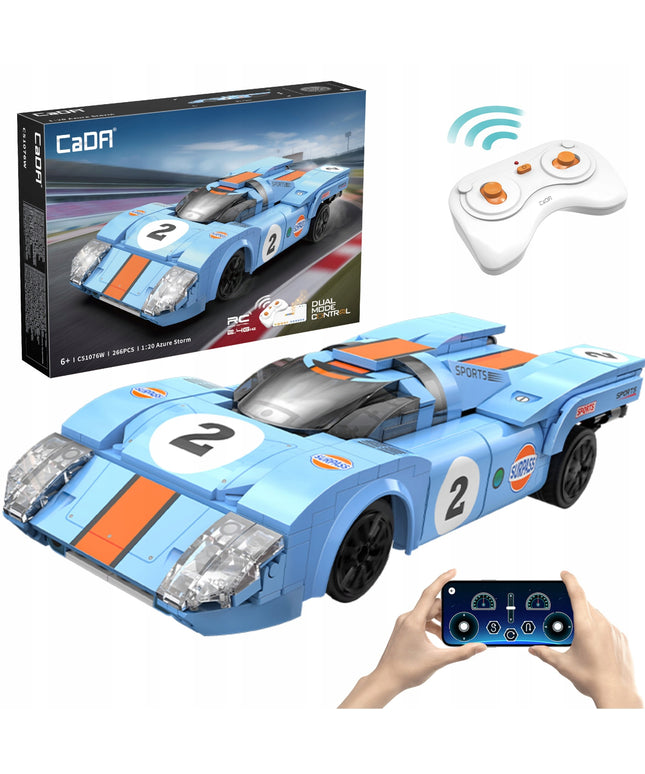 Konstruktorius CADA RC sportinis automobilis AZURE STORM CHAMPIONS valdomas nuotoliniu būdu 266 el.