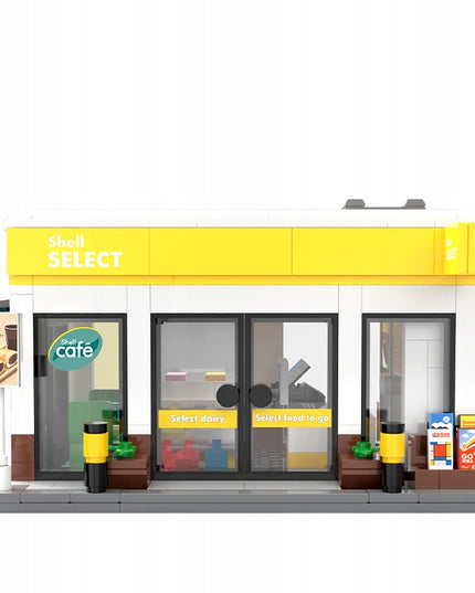 Konstrukciniai blokeliai CaDA "Shell Select" degalinės parduotuvė, 303 dalys, pastatas