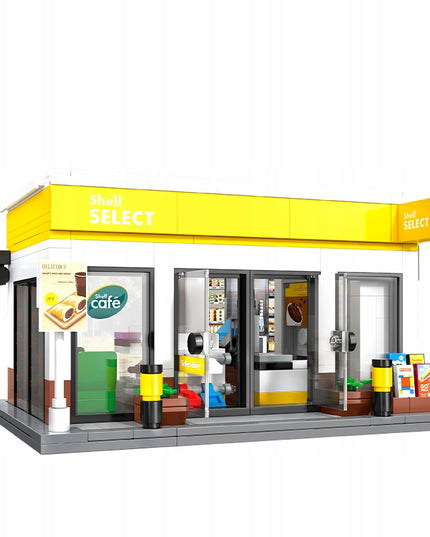 Konstrukciniai blokeliai CaDA "Shell Select" degalinės parduotuvė, 303 dalys, pastatas