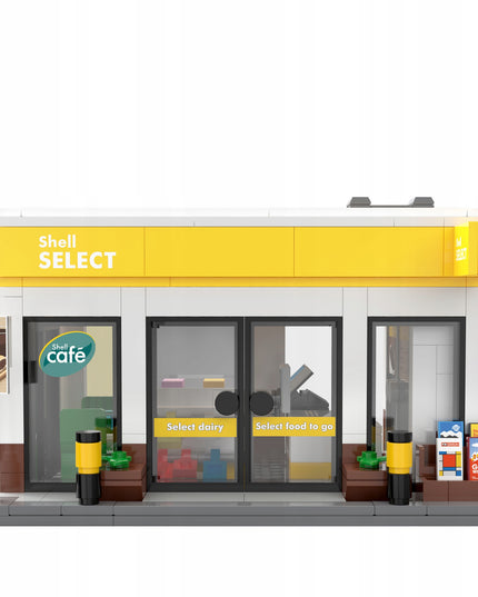 Konstrukciniai blokeliai CaDA "Shell Select" degalinės parduotuvė, 303 dalys, pastatas