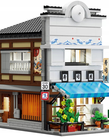 Statybiniai kaladėlės CaDA Sushi parduotuvė, Japonų serija, Didelis, 1665 elementai + LED