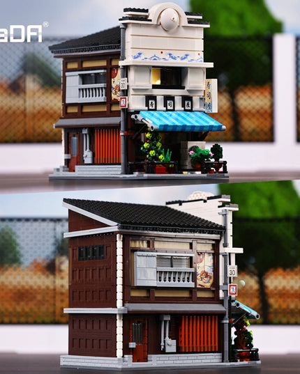 Statybiniai kaladėlės CaDA Sushi parduotuvė, Japonų serija, Didelis, 1665 elementai + LED