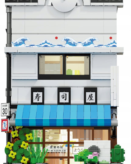 Statybiniai kaladėlės CaDA Sushi parduotuvė, Japonų serija, Didelis, 1665 elementai + LED