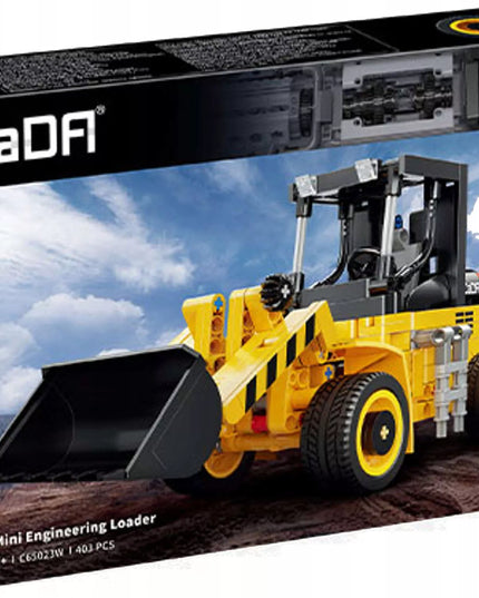Statybiniai blokeliai CADA TECHNIC mini ekskavatorius-krautuvo modelis 403 detalės, judančios dalys, dovanai