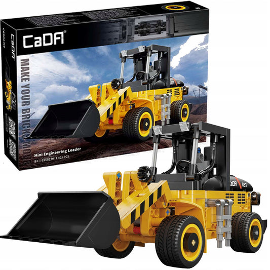 Statybiniai blokeliai CADA TECHNIC mini ekskavatorius-krautuvo modelis 403 detalės, judančios dalys, dovanai