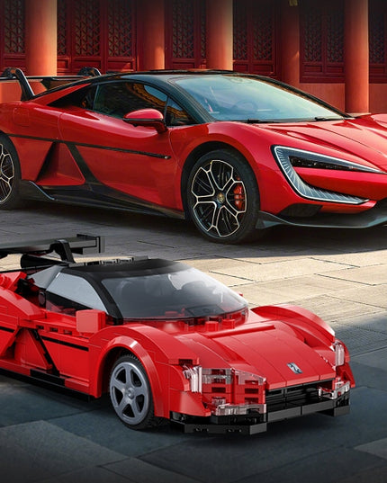 Statybiniai blokeliai CaDA Lenktyninis automobilis YANGWANG U9 Nuotoliniu būdu valdomas automobilis 299 dalys