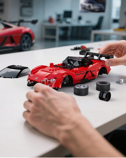 Statybiniai blokeliai CaDA Lenktyninis automobilis YANGWANG U9 Nuotoliniu būdu valdomas automobilis 299 dalys