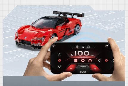 Statybiniai blokeliai CaDA Lenktyninis automobilis YANGWANG U9 Nuotoliniu būdu valdomas automobilis 299 dalys