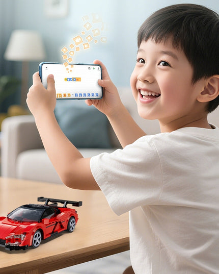 Statybiniai blokeliai CaDA Lenktyninis automobilis YANGWANG U9 Nuotoliniu būdu valdomas automobilis 299 dalys