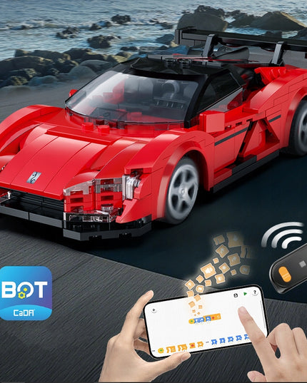 Statybiniai blokeliai CaDA Lenktyninis automobilis YANGWANG U9 Nuotoliniu būdu valdomas automobilis 299 dalys
