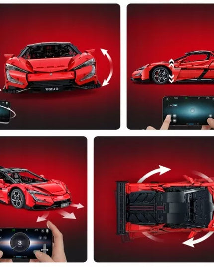 CaDA YANGWANG U9 BYD 1:8 nuotoliniu būdu valdomų kaladėlių rinkinys, 3671 det., šokantis