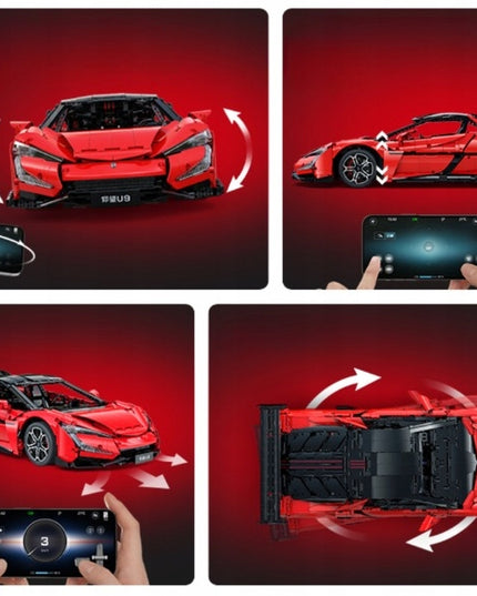 Konstrukcinės detalės CaDA YANGWANG U9 BYD 1:8 Nuotoliniu būdu valdomas rinkinys 3671 elementų Šokantis