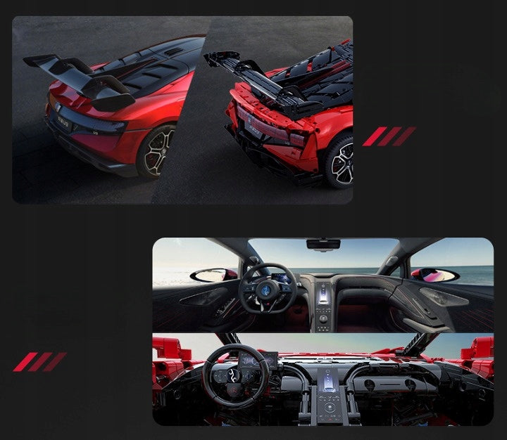 Konstrukcinės detalės CaDA YANGWANG U9 BYD 1:8 Nuotoliniu būdu valdomas rinkinys 3671 elementų Šokantis