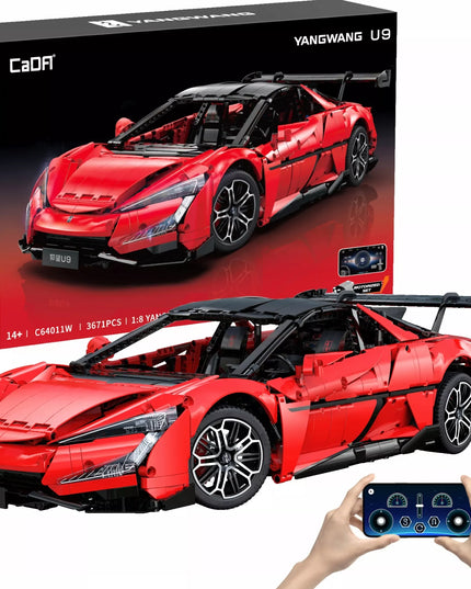 CaDA YANGWANG U9 BYD 1:8 nuotoliniu būdu valdomų kaladėlių rinkinys, 3671 det., šokantis