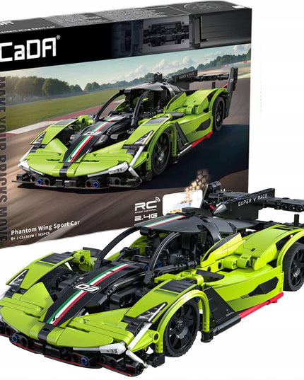 Statybiniai blokeliai CaDA nuotoliniu būdu valdomas automobilis Phantom RC 395 elementai