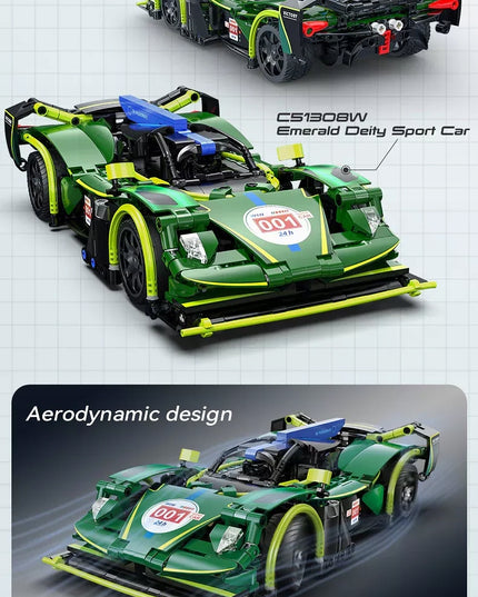 Statybiniai blokeliai CaDA nuotoliniu būdu valdomas automobilis Phantom RC 395 elementai