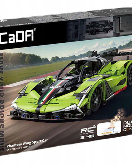 Statybiniai blokeliai CaDA nuotoliniu būdu valdomas automobilis Phantom RC 395 elementai