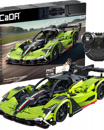 Statybiniai blokeliai CaDA nuotoliniu būdu valdomas automobilis Phantom RC 395 elementai