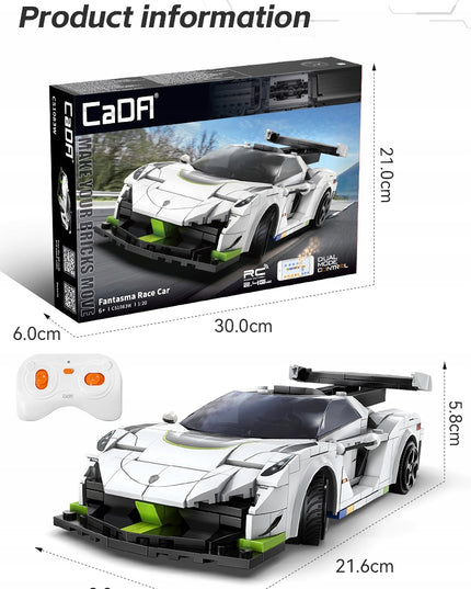 Konstruktorius CADA Nuotoliniu būdu valdomas lenktyninis automobilis "Fantomo" 322 elementai. DUAL