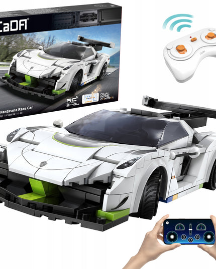 Konstruktorius CADA Nuotoliniu būdu valdomas lenktyninis automobilis "Fantomo" 322 elementai. DUAL